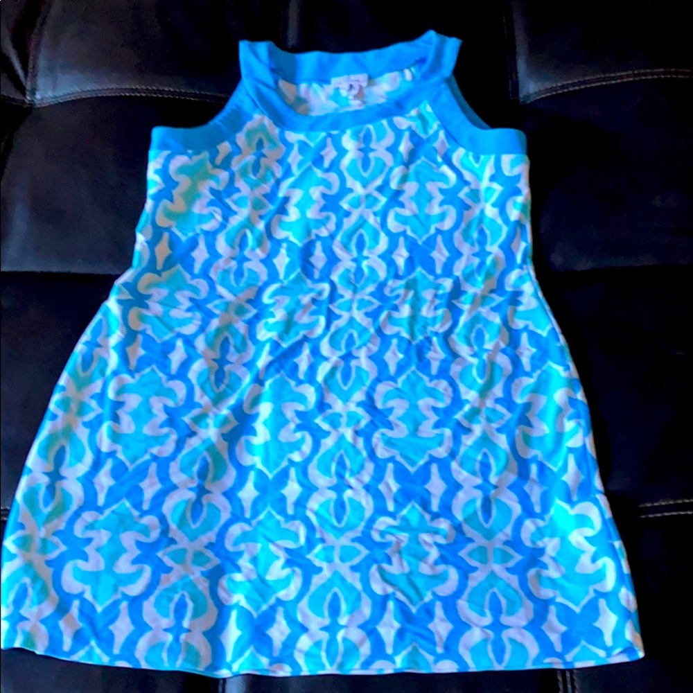 Jude Connally Blue Print Sleeveless Dress